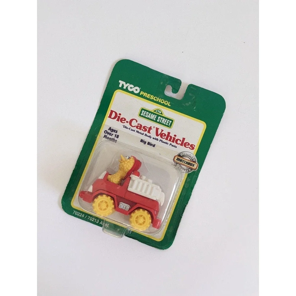 Vintage 1996 Tyco Sesame Street Big Bird Fire‎ Engine Die-Cast Vehicle MOC NIP